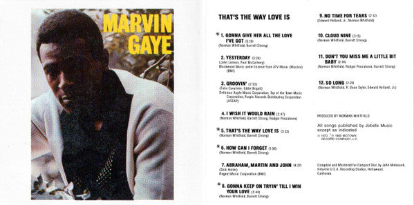 Marvin Gaye : That's The Way Love Is (CD, Album)