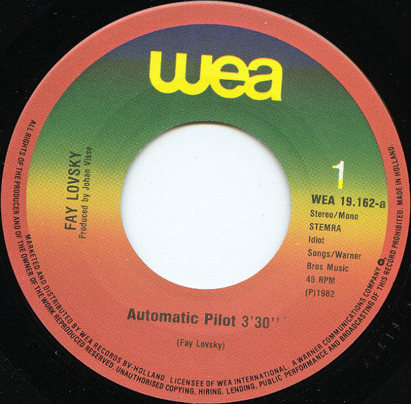 Fay Lovsky : Automatic Pilot (7", Single)