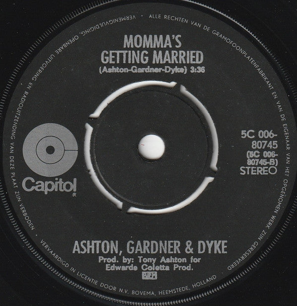 Ashton, Gardner & Dyke : The Resurrection Shuffle (7", Single, Gre)