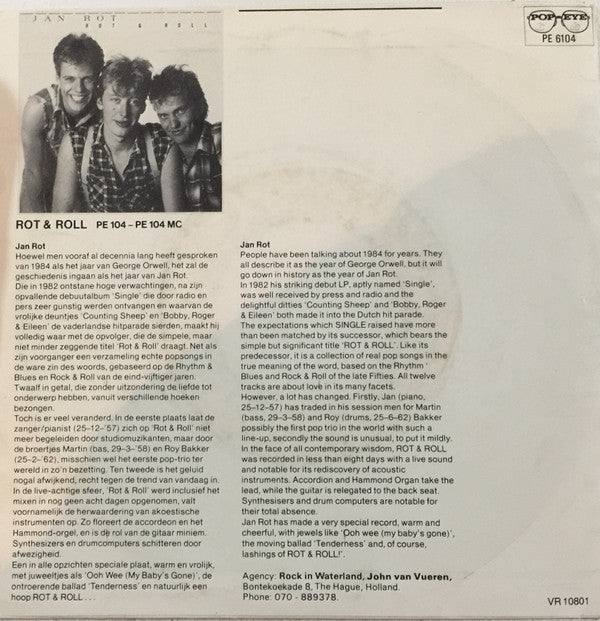 Jan Rot : Ooh Wee (My Baby's Gone) (7", Single)