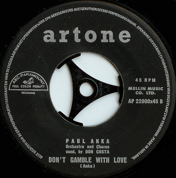 Paul Anka : Diana (7", Single, RE)