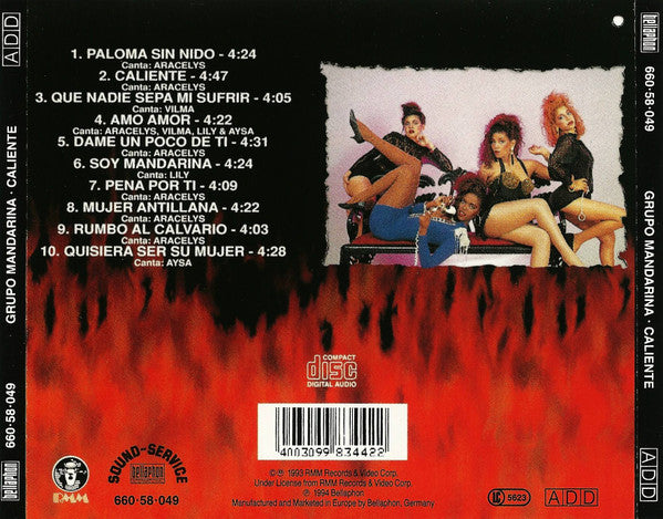 Grupo Mandarina : Caliente (Merenge Y Algo Mas) (CD, Album)