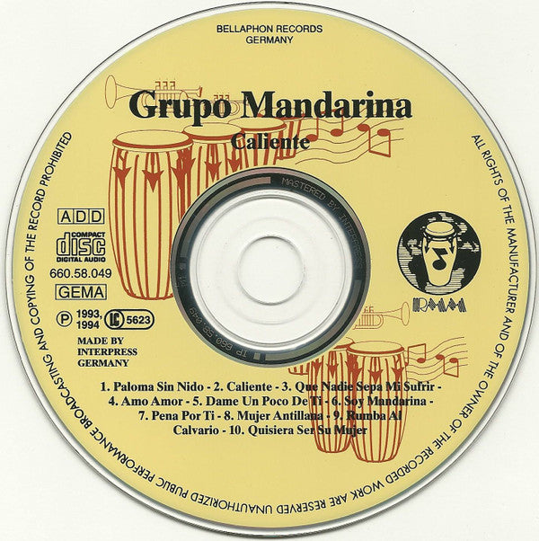 Grupo Mandarina : Caliente (Merenge Y Algo Mas) (CD, Album)