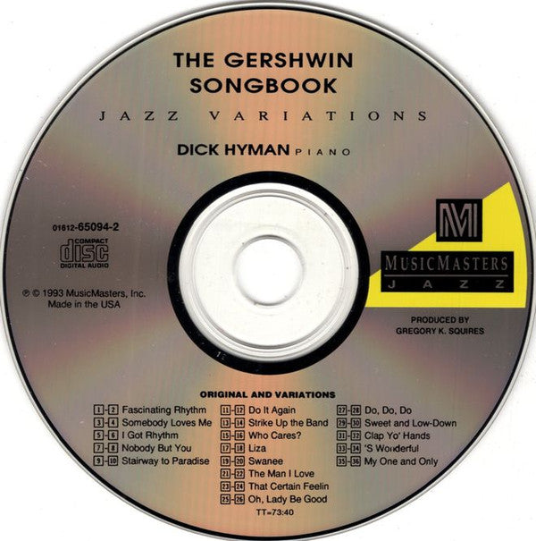 George Gershwin, Dick Hyman : The Gershwin Songbook. Jazz Variations (CD, Album)