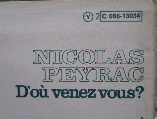 Nicolas Peyrac : D'Où Venez-Vous? (LP, Album)