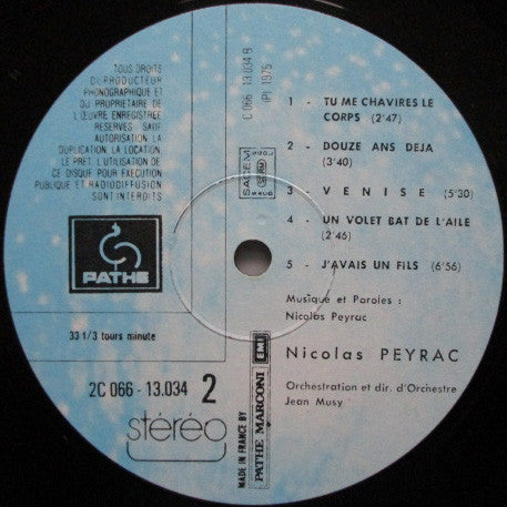 Nicolas Peyrac : D'Où Venez-Vous? (LP, Album)
