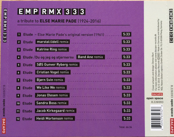 Various : EMP RMX 333: A Tribute To Else Marie Pade (1924-2016) (CD, Album, Comp)