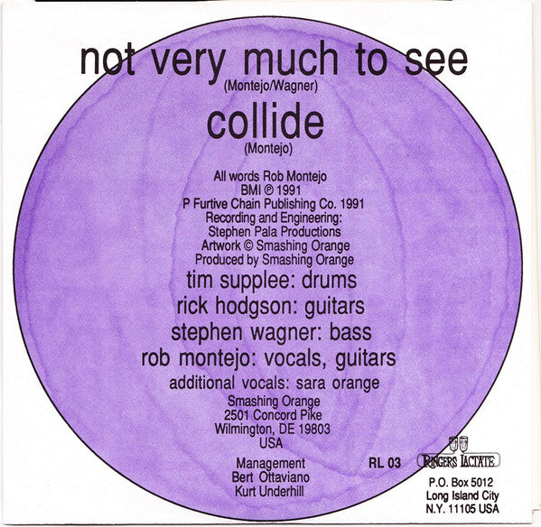 Smashing Orange : Not Very Much To See (7", Single)