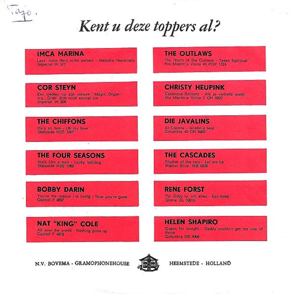 Frank Ifield : Mule Train (7", Single)