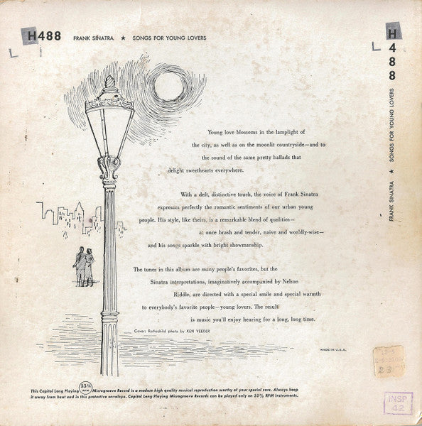 Frank Sinatra : Songs For Young Lovers (10", Album)