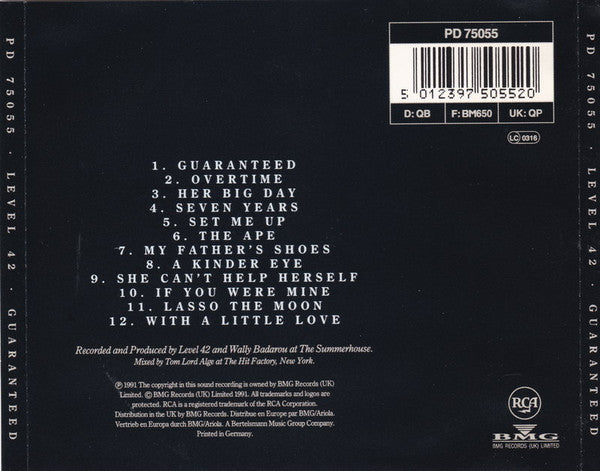 Level 42 : Guaranteed (CD, Album)