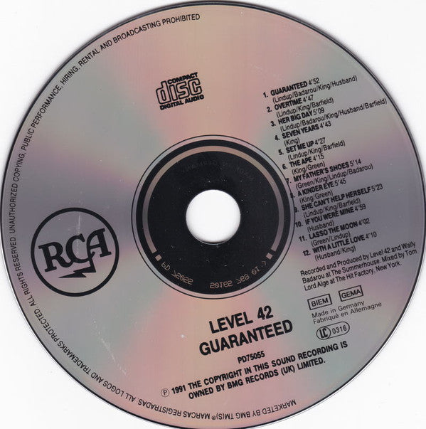 Level 42 : Guaranteed (CD, Album)