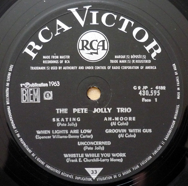 The Pete Jolly Trio : The Pete Jolly Trio (LP, Album)