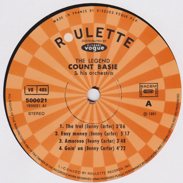 Count Basie Orchestra : The Legend (LP, Album, RE)