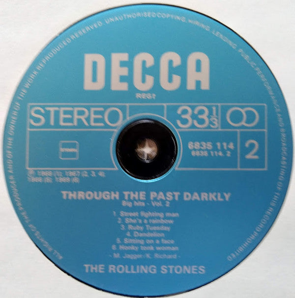 The Rolling Stones : Through The Past, Darkly (Big Hits Vol. 2) (LP, Comp, RE)
