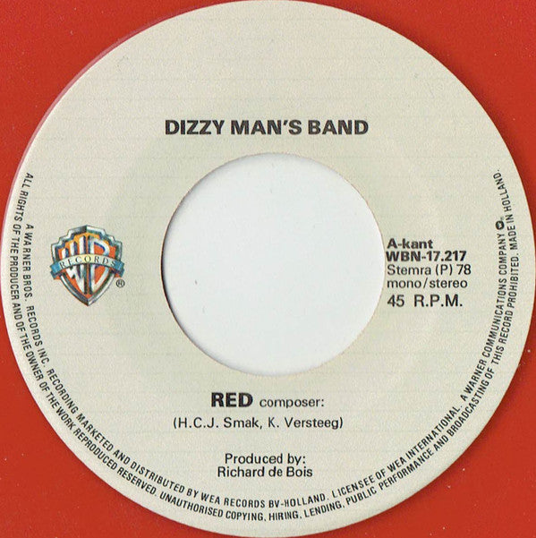 Dizzy Man's Band : Red (7", Single, M/Print, Red)