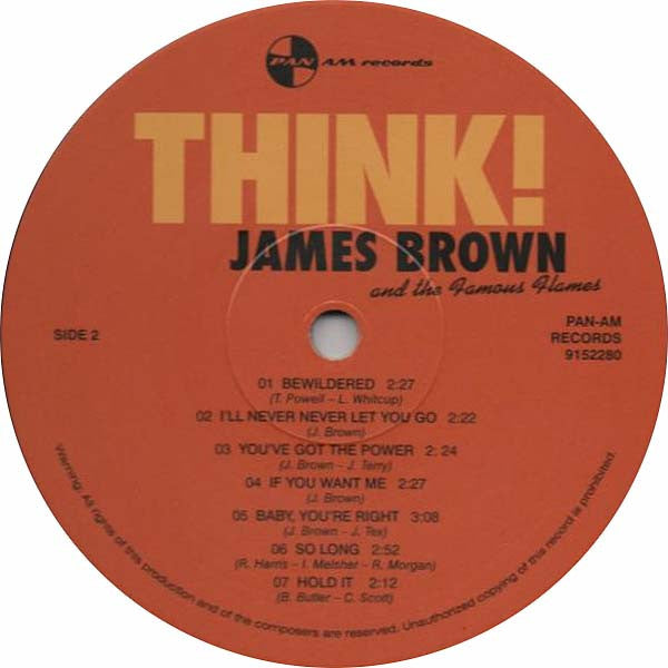 James Brown & The Famous Flames : Think! (LP, Ltd, RE, 180)