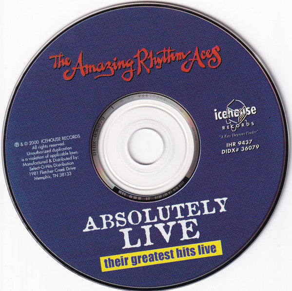 The Amazing Rhythm Aces : Absolutely Live (CD, Album)