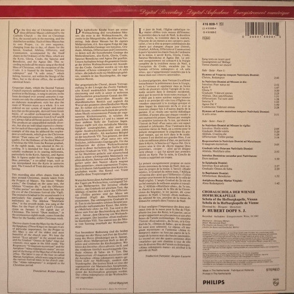 Choralschola der Wiener Hofburgkapelle, Hubert Dopf : Gregorian Chant • Gregorianischer Choral (LP, Album)