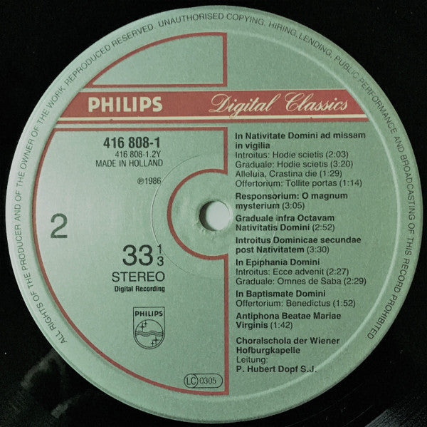 Choralschola der Wiener Hofburgkapelle, Hubert Dopf : Gregorian Chant • Gregorianischer Choral (LP, Album)