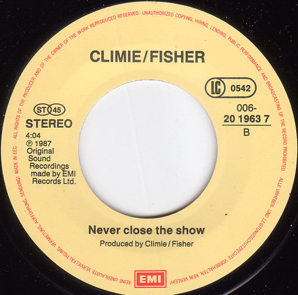 Climie Fisher : Love Changes (Everything) (7", Single)