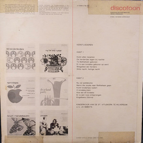 Kinderkoor Van De St. Vituskerk Te Hilversum O.L.V. Jo Smeets (4) : Kerstliederen (LP, Mono)