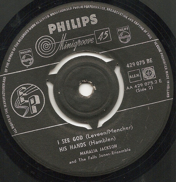 Mahalia Jackson With The Falls-Jones Ensemble : Jesus Met The Woman At The Well / Treasure Of Love / I See God / His Hands (7", EP, Mono)