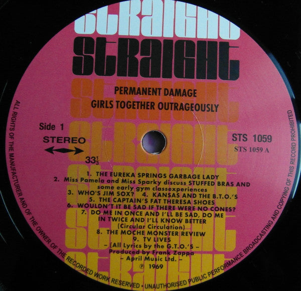 GTO's : Permanent Damage (LP, Album, RE, 180)