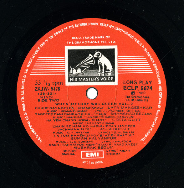 Various : When Melody Was Queen, Vol.2 (LP, Comp)