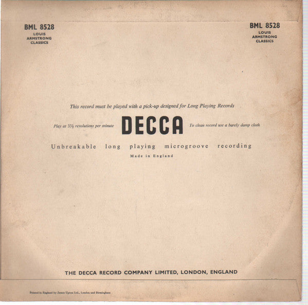 Louis Armstrong And His Orchestra : Louis Armstrong Classics (10", Comp, Mono)