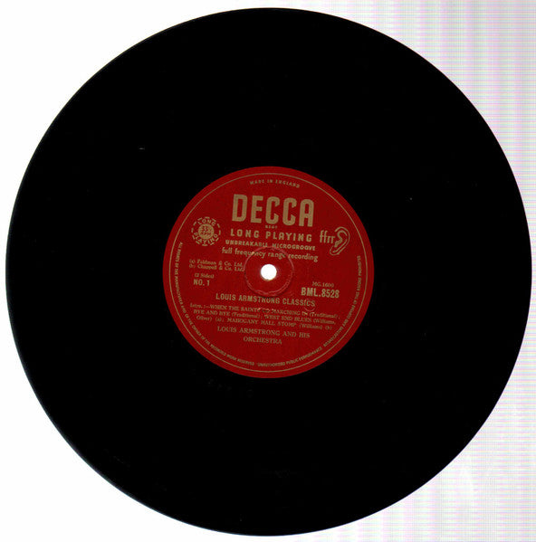 Louis Armstrong And His Orchestra : Louis Armstrong Classics (10", Comp, Mono)