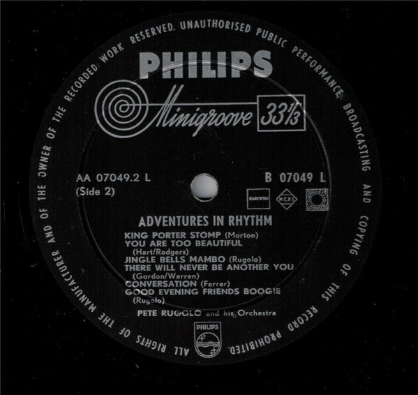 Pete Rugolo Orchestra : Adventures In Rhythm (LP, Album)
