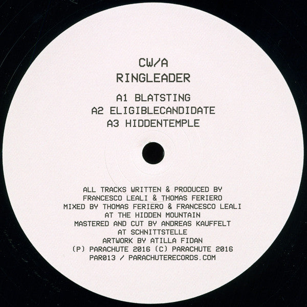 CW/A : Ringleader EP (12", EP)