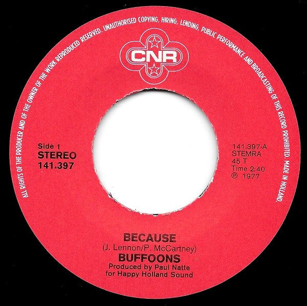 The Buffoons : Because (7", Single)