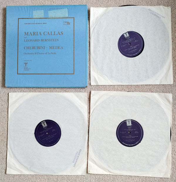 Maria Callas, Leonard Bernstein, Luigi Cherubini, Orchestra Del Teatro Alla Scala, Coro Del Teatro Alla Scala : Medea (3xLP, Album, Mono + Box)