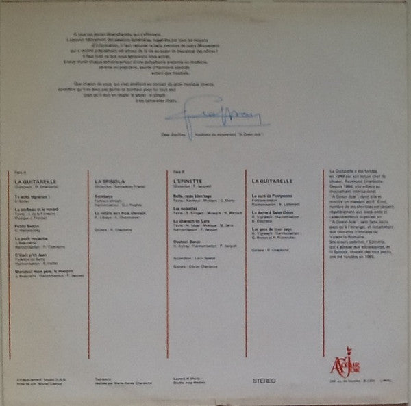 La Guitarelle, L'Epinette, La Spinola : Rixensart (LP, Album)