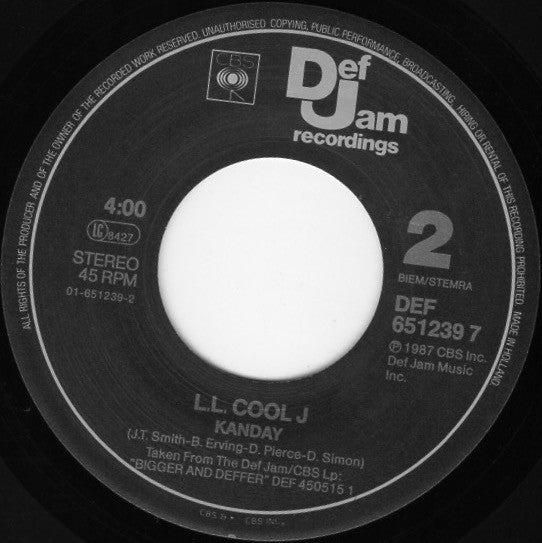 L.L.Cool J* : Go Cut Creator Go (7", Single)