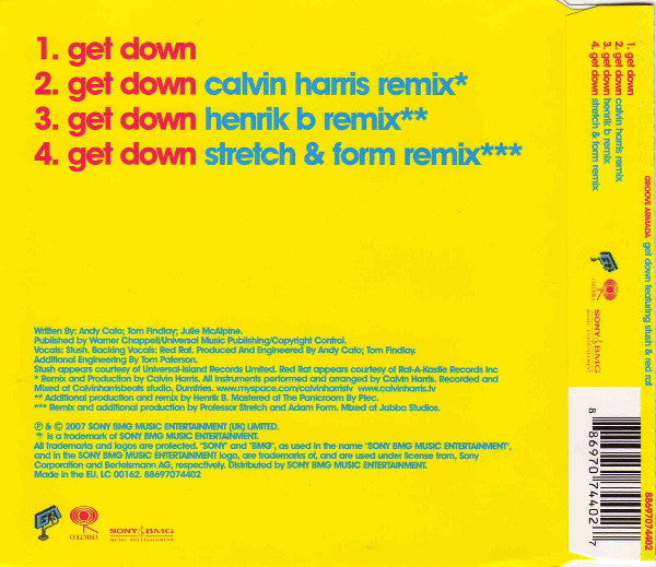 Groove Armada Feat. Stush & Red Rat : Get Down (CD, Single)