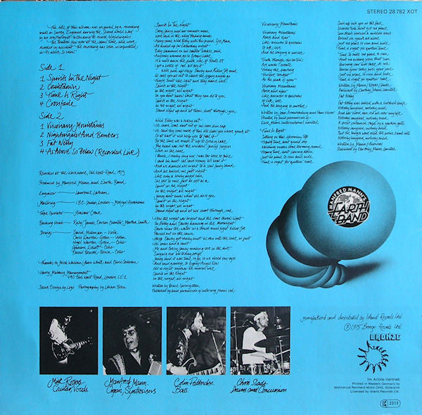 Manfred Mann's Earth Band : Nightingales & Bombers (LP, Album, RE)