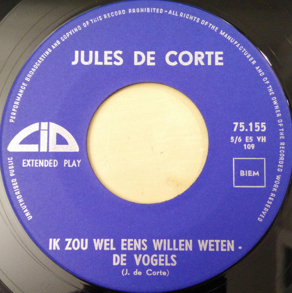 Jules de Corte : Levensliedjes Volume I (7", EP)