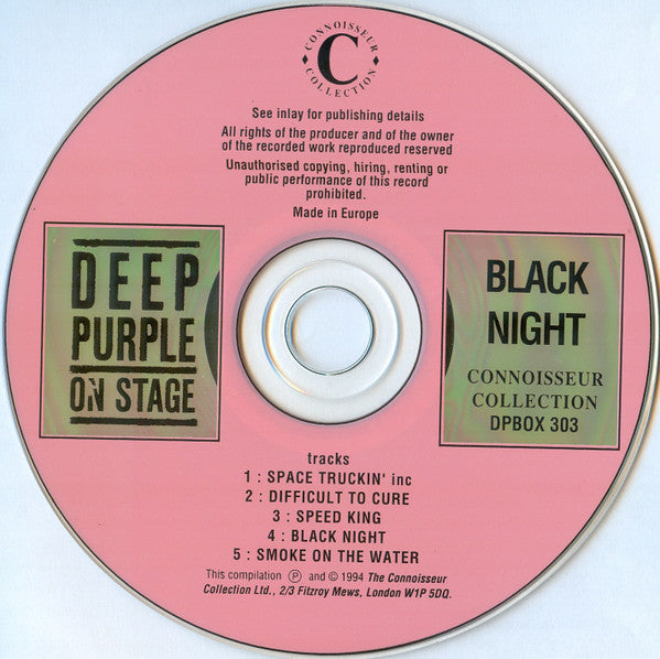 Deep Purple : On Stage - Black Night (CD, Comp)