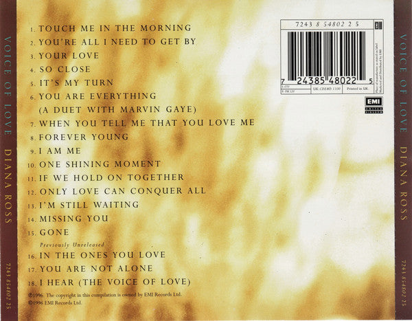 Diana Ross : Voice Of Love (CD, Comp, Swi)
