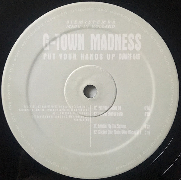 G-Town Madness : Put Your Hands Up (12")