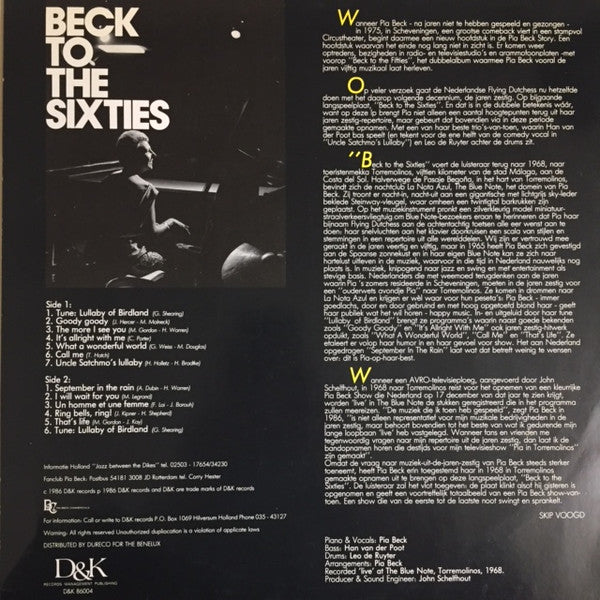 Pia Beck : Beck To The Sixties (LP, Album)