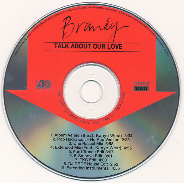 Brandy (2) : Talk About Our Love (CD, Promo)