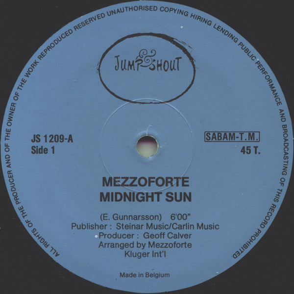 Mezzoforte : Midnight Sun (Special Mix) (12")