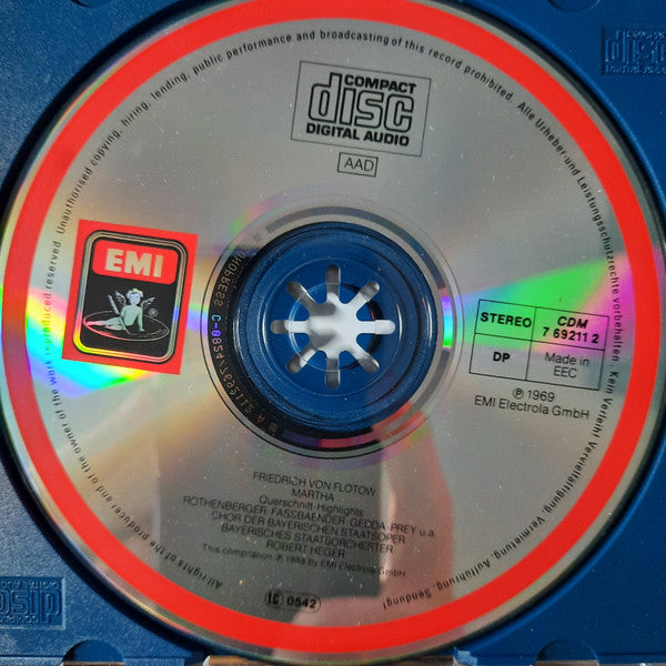 Friedrich von Flotow, Anneliese Rothenberger, Brigitte Fassbaender, Nicolai Gedda, Hermann Prey, Dieter Weller, Hans Georg Knoblich, Chor Der Bayerischen Staatsoper And Bayerisches Staatsorchester, Robert Heger : Martha - Großer Querschnitt (CD)