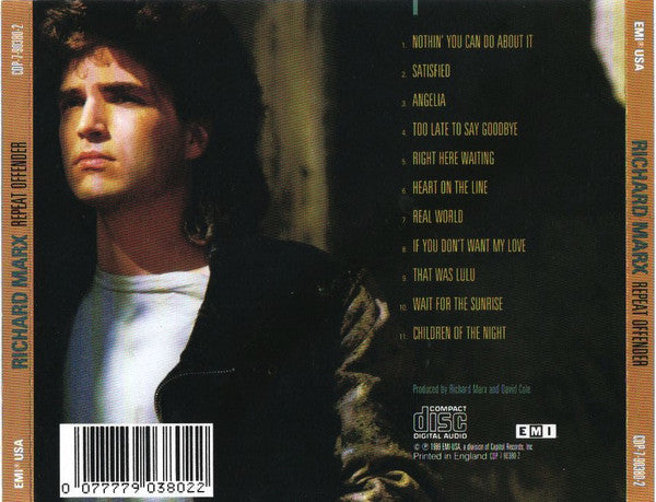 Richard Marx : Repeat Offender (CD, Album)