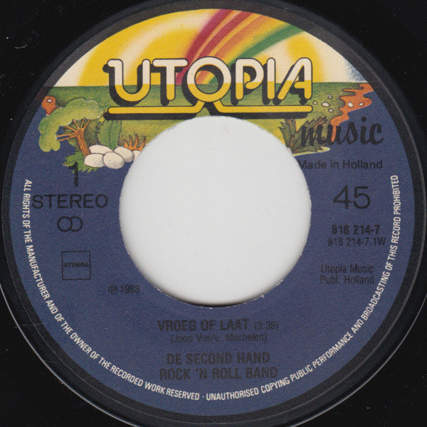 Second Hand Rock 'n Roll Band : Vroeg Of Laat (7", Single)