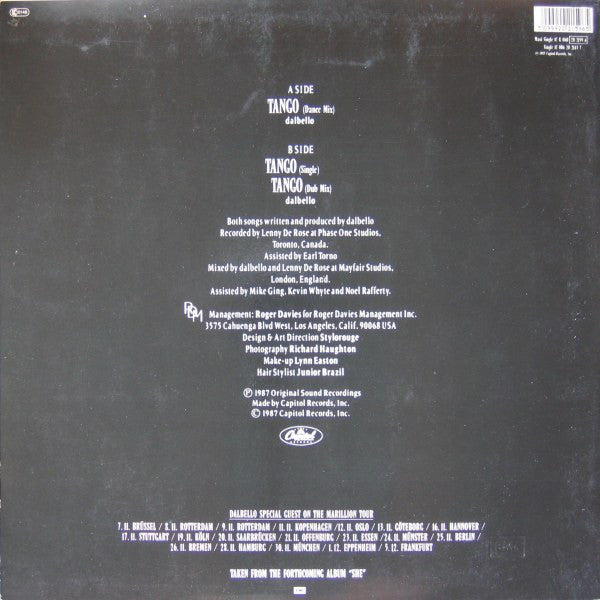 Lisa Dal Bello : Tango (12", Maxi)
